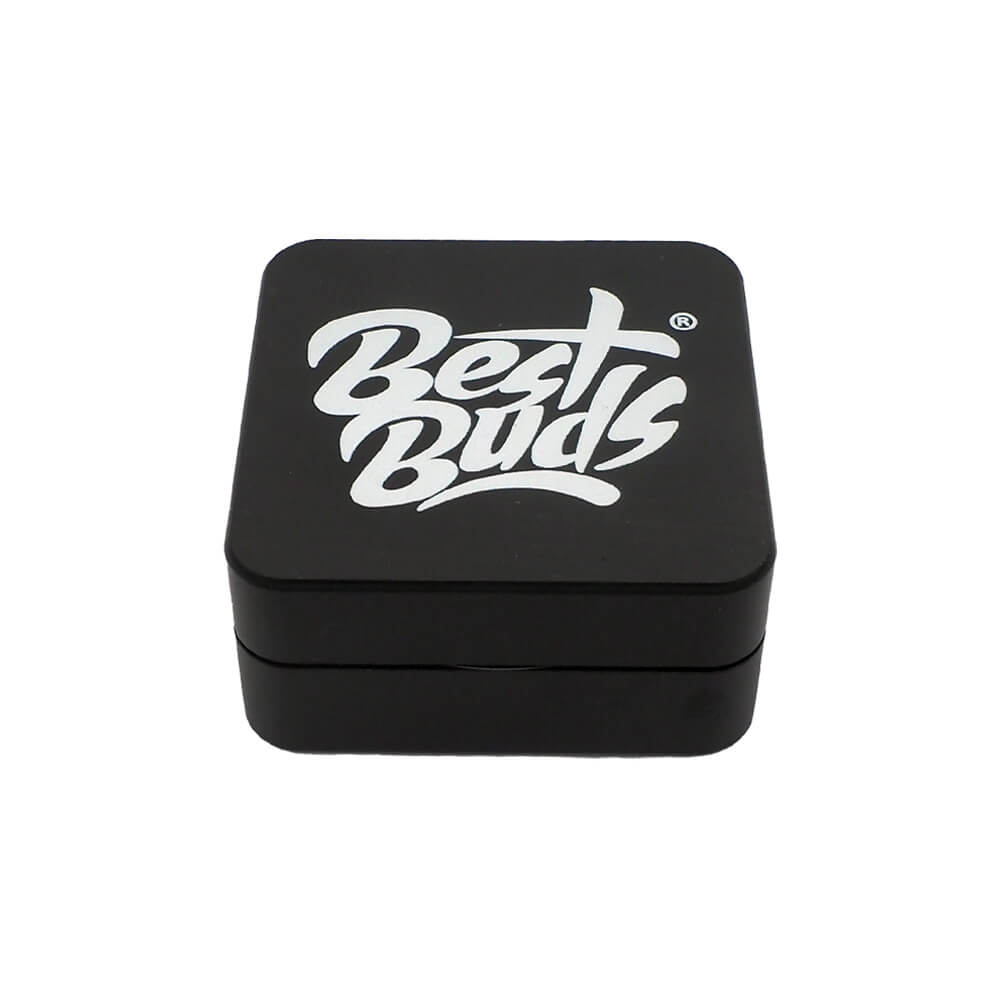 Best Buds Flat Square Aluminium Grinder 2 Parts (50mm)