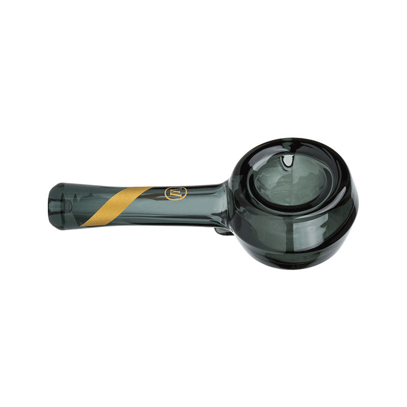 Marley Natural - Smoked Glass Spoon Pipe with Gold Stripe Decal
